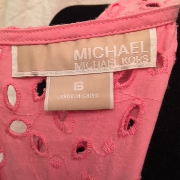 MICHAEL KORS Eyelet Babydoll sleeveless dress - Picture 4 of 4